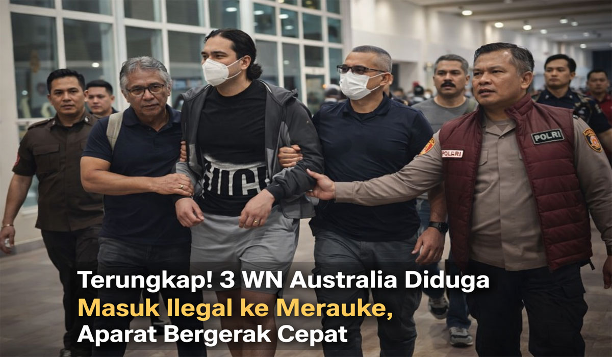 Terungkap! 3 WN Australia Diduga Masuk Ilegal ke Merauke, Aparat Bergerak Cepat